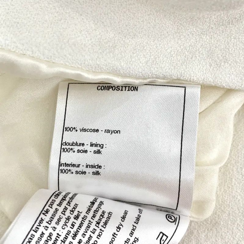 Chanel Chanel White Casual Pants for Women 0089 Size 23" - 7 Thumbnail