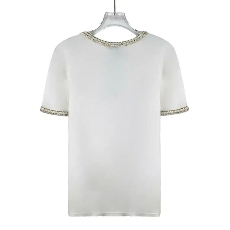Chanel Chanel White Cotton Women’s T-Shirt 0089 Size XS / US 0-2 / IT 36-38 - 2 Thumbnail