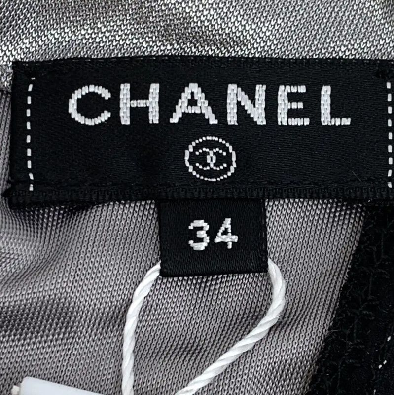 Chanel Silver Short-Sleeve Women's T-Shirt 0089