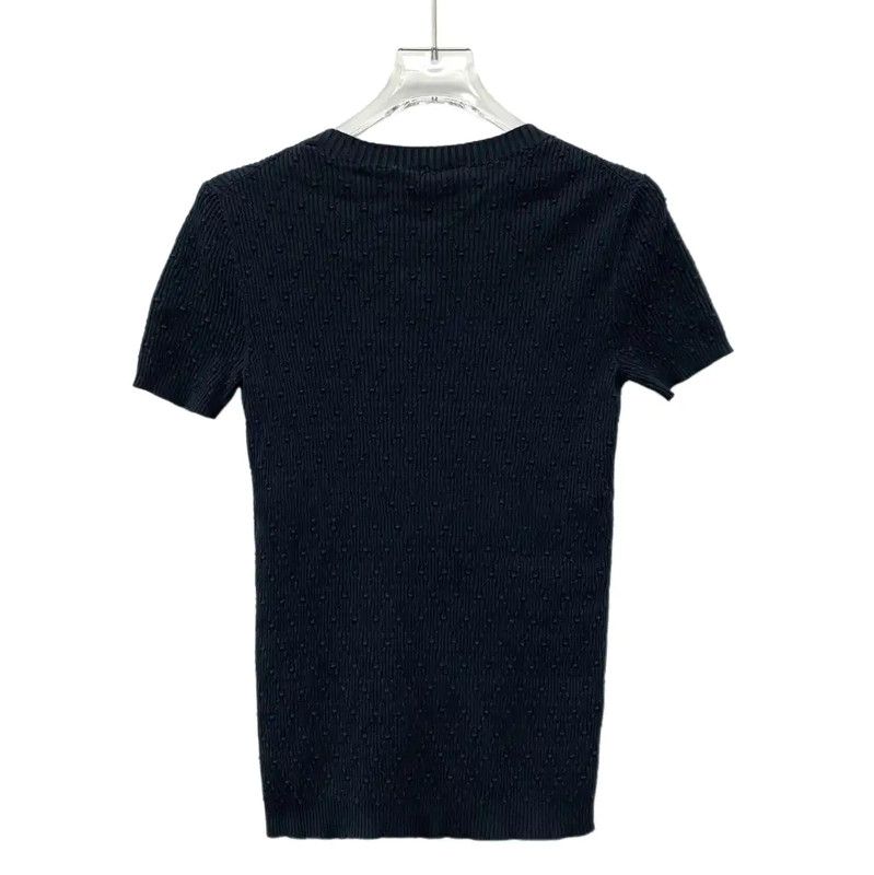 Chanel Chanel Black Cotton Women's T-Shirt 0089 Size S / US 4 / IT 40 - 2 Thumbnail