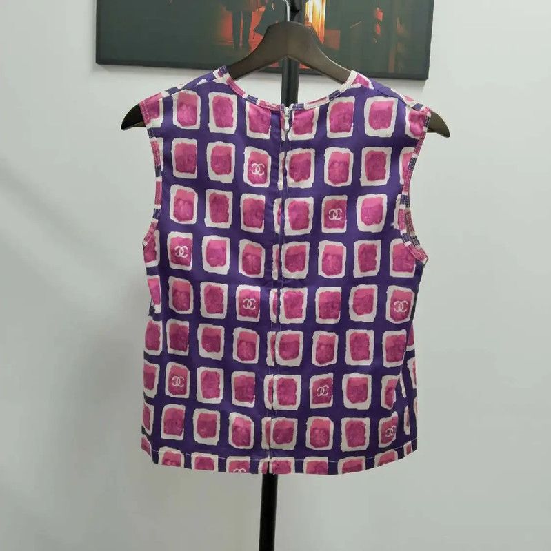 Chanel Chanel Pink Cotton Blend Women’s T-Shirt 0089 Size ONE SIZE - 2 Thumbnail