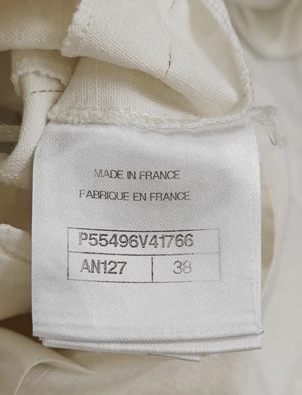 Chanel Chanel White Cotton Blend Summer Shorts 0089 Size 23" - 3 Thumbnail