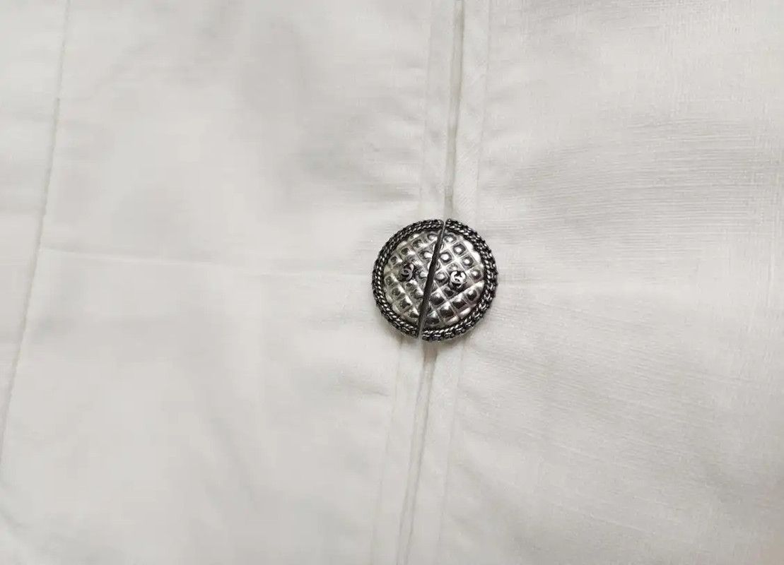 Chanel Chanel White Cotton Blend Summer Shorts 0089 Size 23" - 6 Thumbnail