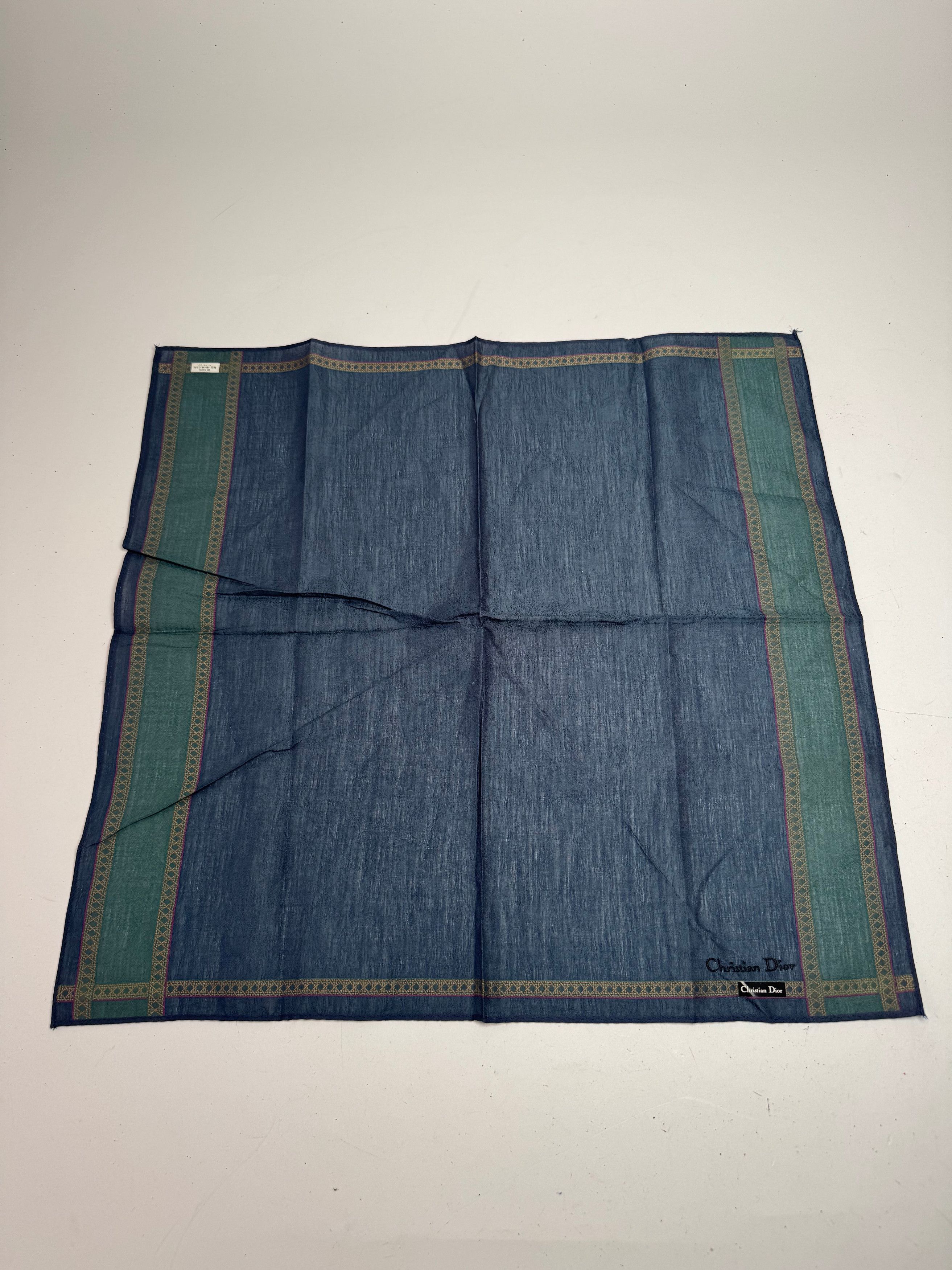 Dior Vintage Striped Scarf Blue Green Size ONE SIZE - 9 Thumbnail