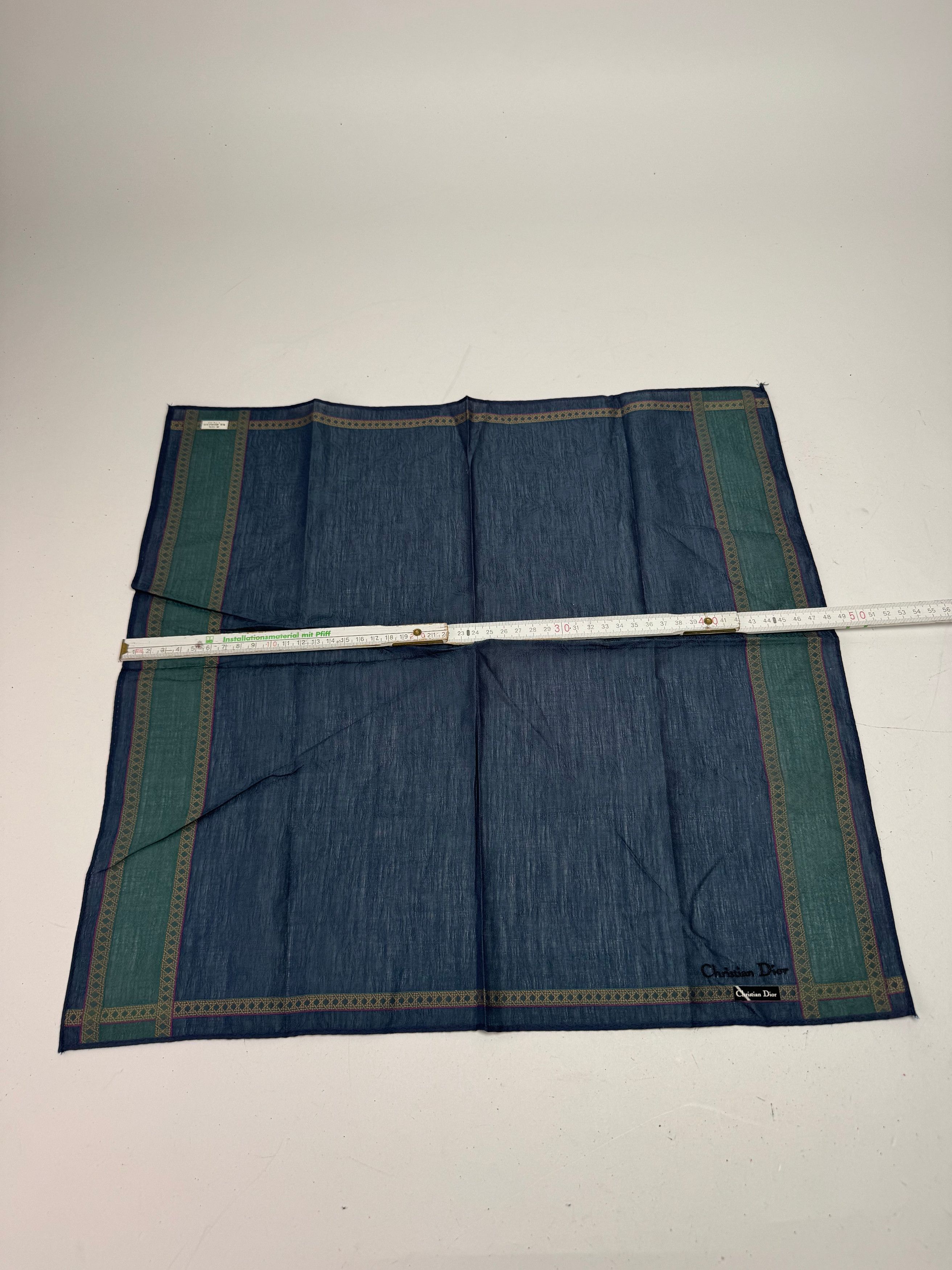 Dior Vintage Striped Scarf Blue Green Size ONE SIZE - 8 Thumbnail
