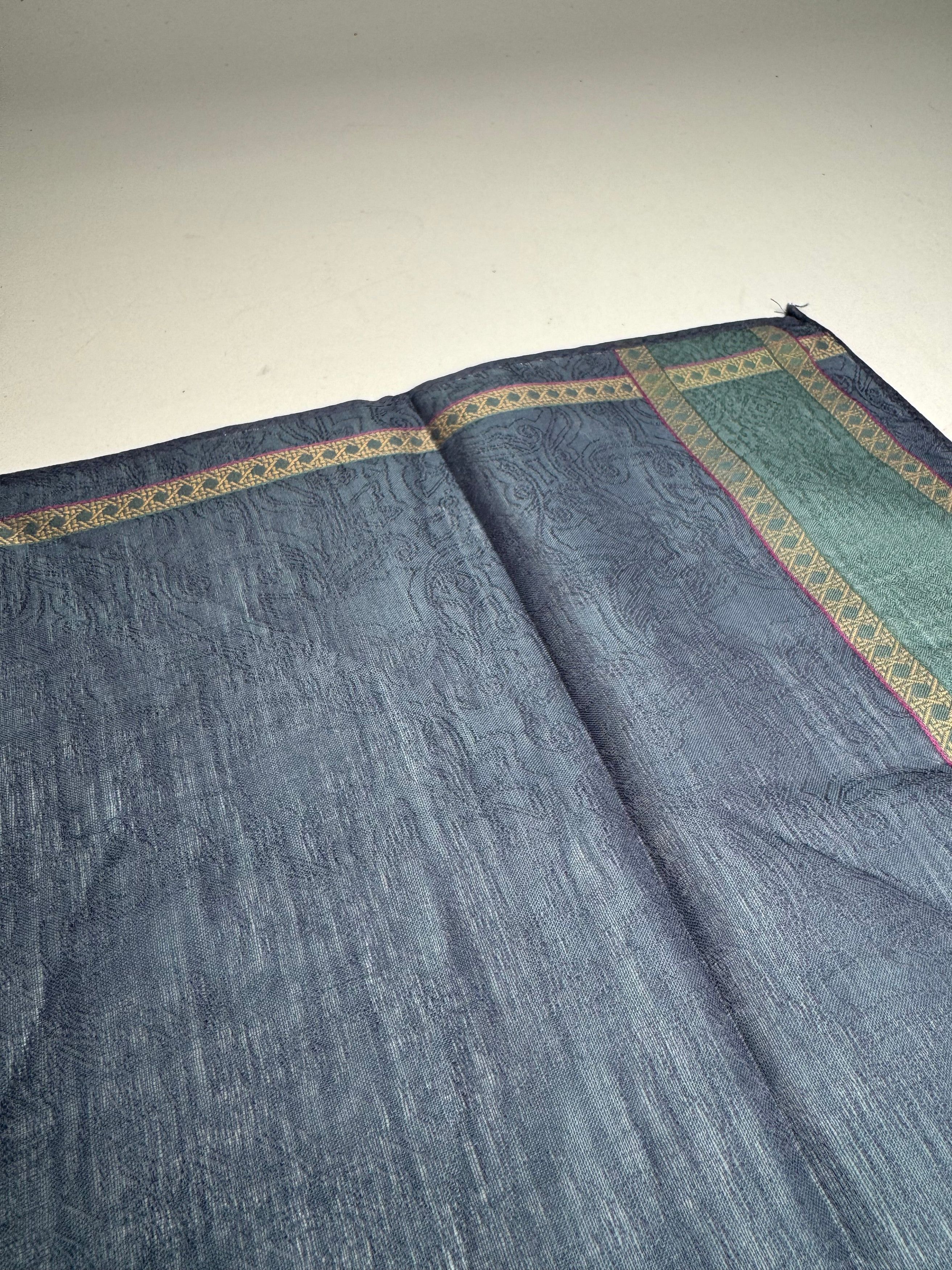 Dior Vintage Striped Scarf Blue Green Size ONE SIZE - 5 Thumbnail
