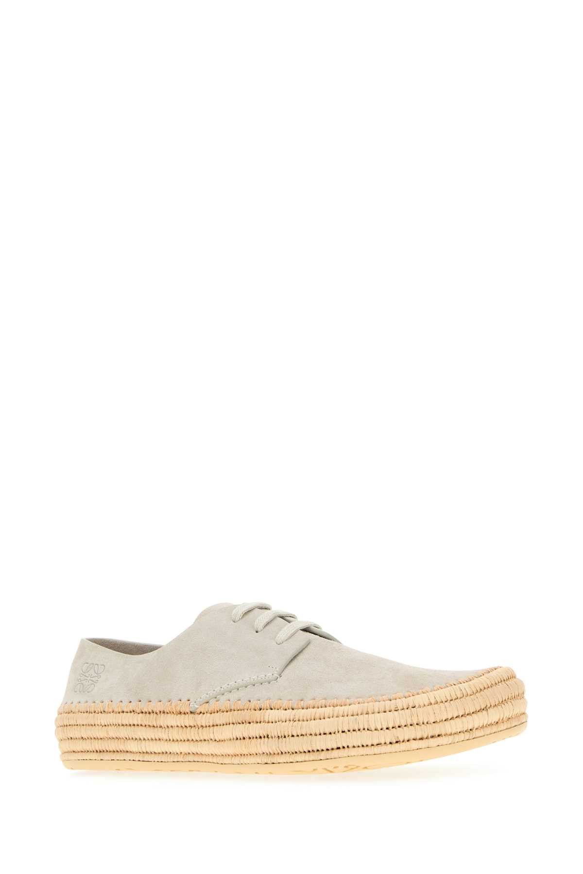 Loewe Light Grey Suede Rio Lace-Up Shoes Size US 12 / EU 45 - 2 Thumbnail