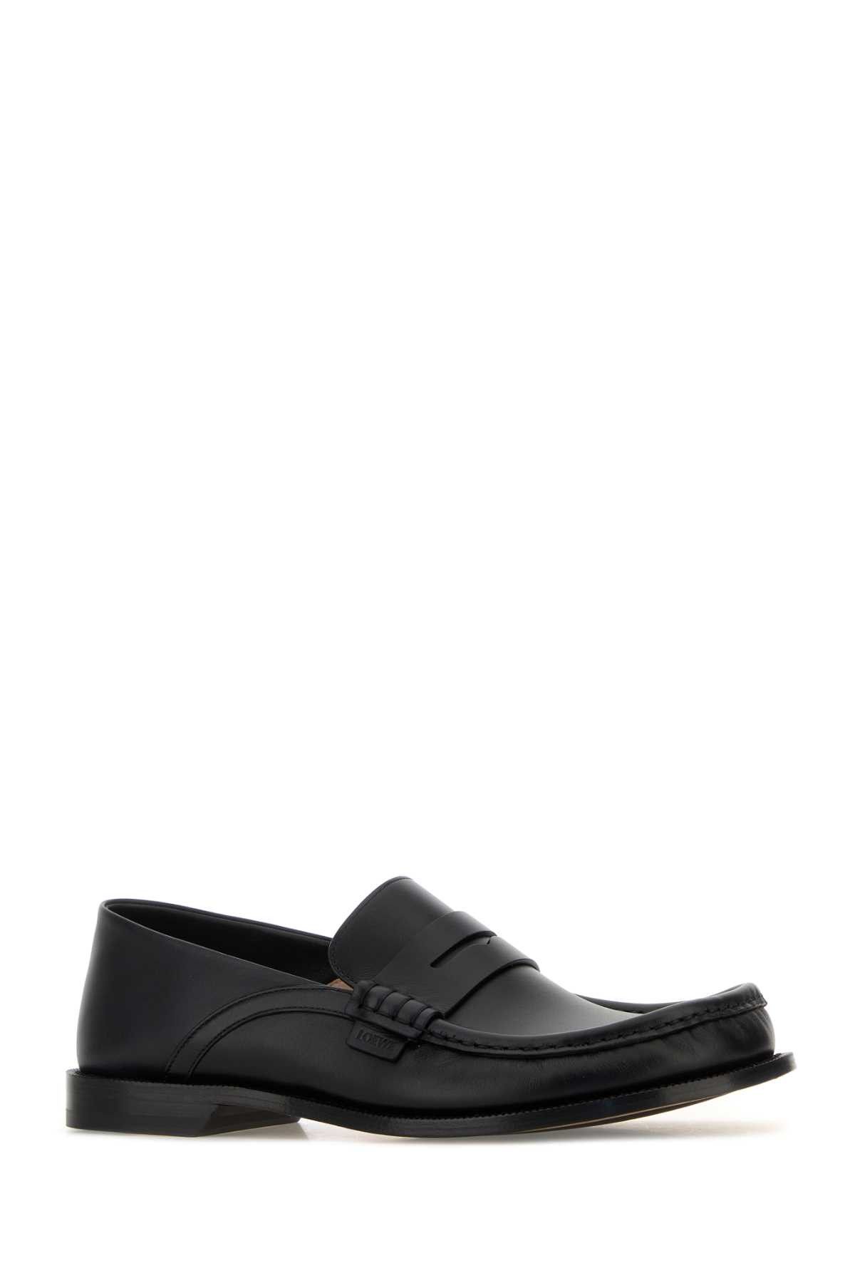 Loewe Black Leather Campo Flap Loafers Size US 11 / EU 44 - 2 Thumbnail