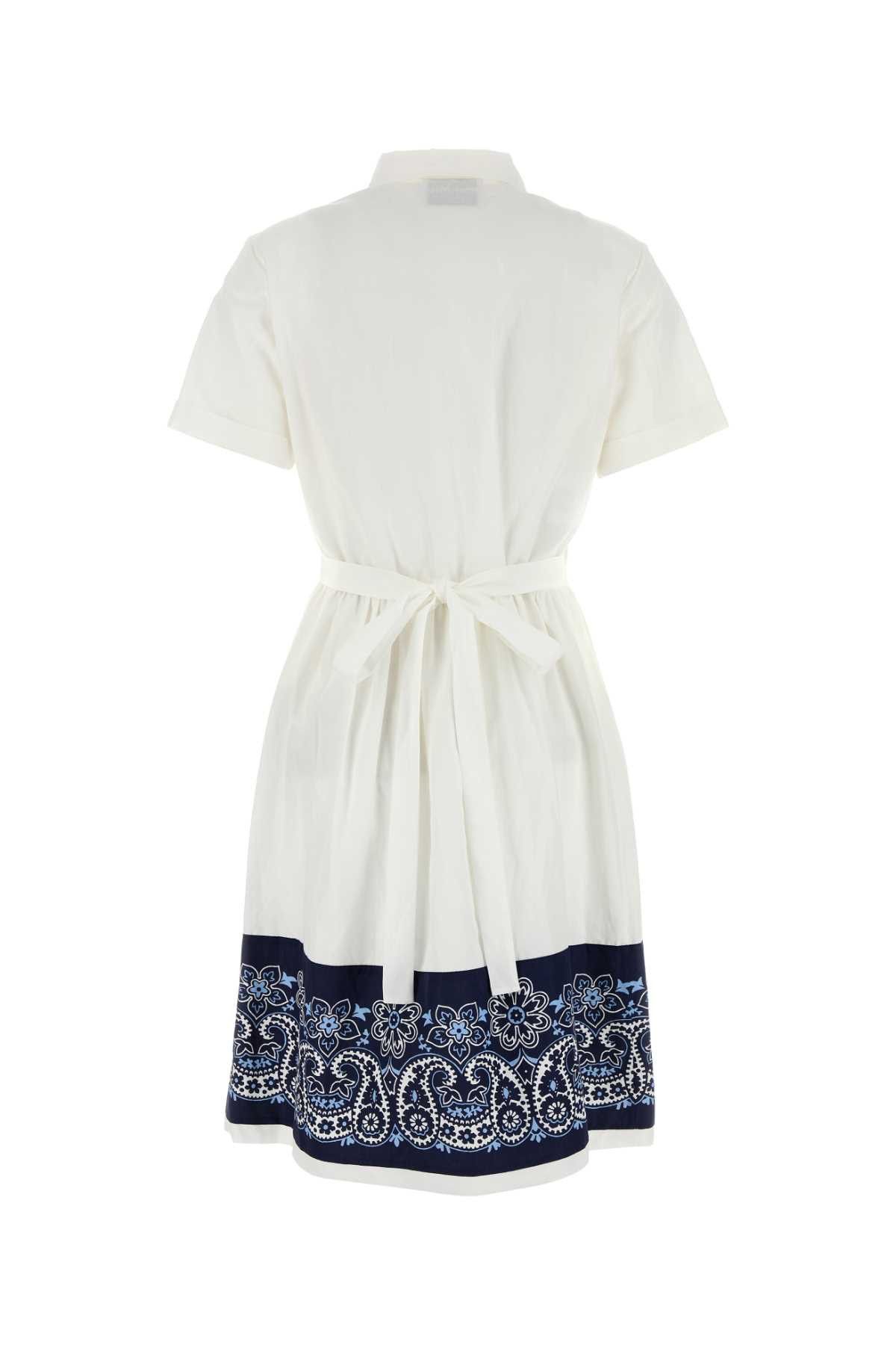 Miu Miu White Cotton Blend Shirt Dress Size S / US 4 / IT 40 - 2 Thumbnail