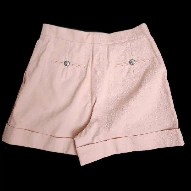 Chanel Chanel Pink Cotton Spring Shorts 0089 Size 23" - 3 Thumbnail