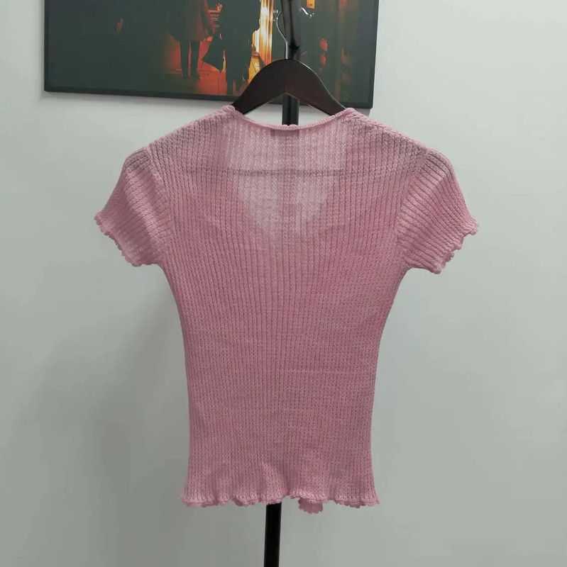 Chanel Chanel Pink Women's T-Shirt 0089 Size S / US 4 / IT 40 - 2 Thumbnail