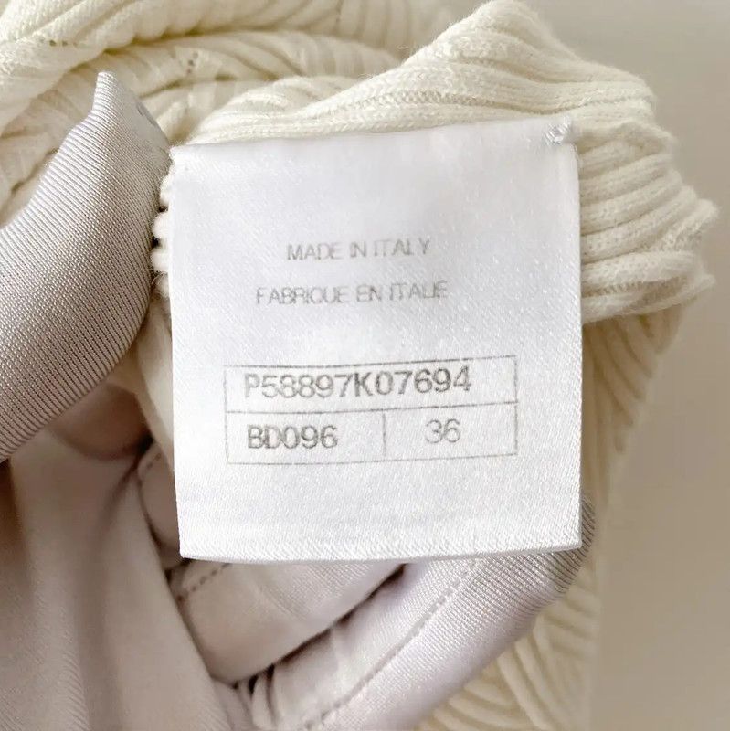 Chanel Chanel Sleeveless White Cotton Midi Dress 0089 Size M / US 6-8 / IT 42-44 - 8 Thumbnail