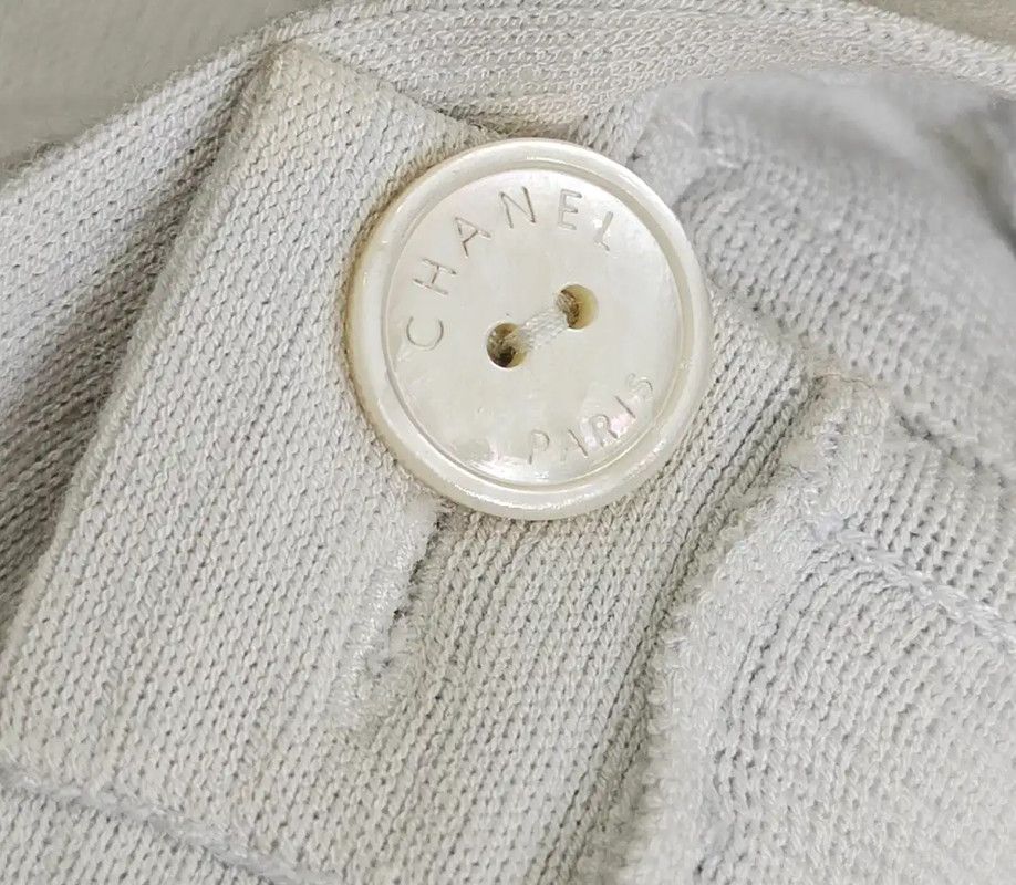 Chanel Chanel Striped Light Blue Pleated Skirt 0089 Size 23" - 7 Thumbnail