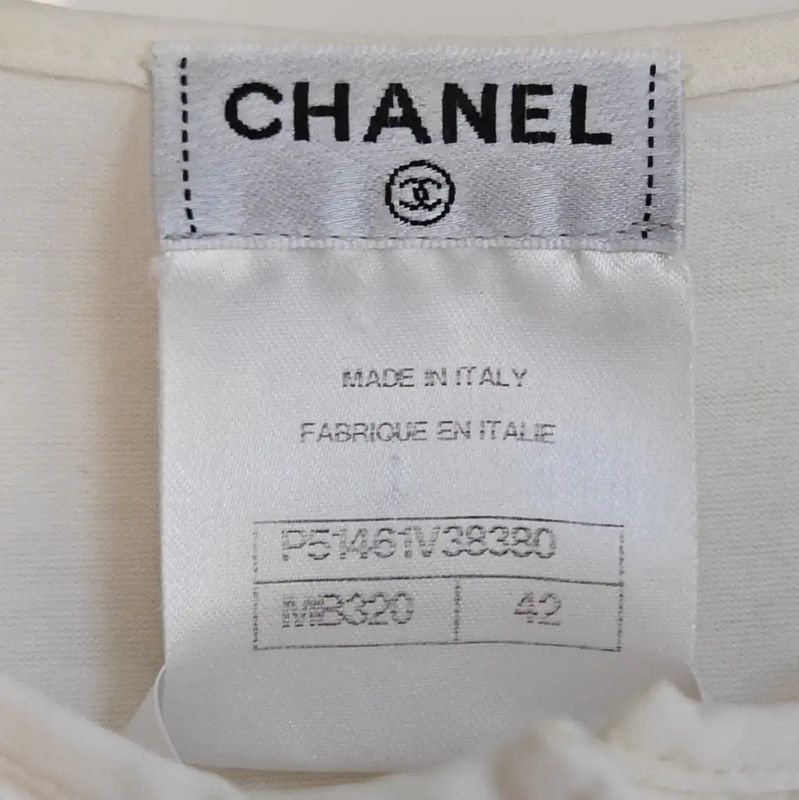 Chanel Chanel Spring Autumn Cotton Printed Long Sleeve Tee 0089 Size L / US 10 / IT 46 - 3 Thumbnail