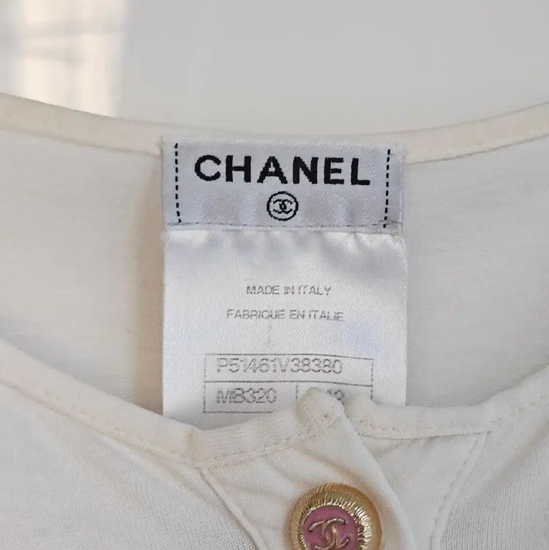 Chanel Chanel Spring Autumn Cotton Printed Long Sleeve Tee 0089 Size L / US 10 / IT 46 - 5 Thumbnail