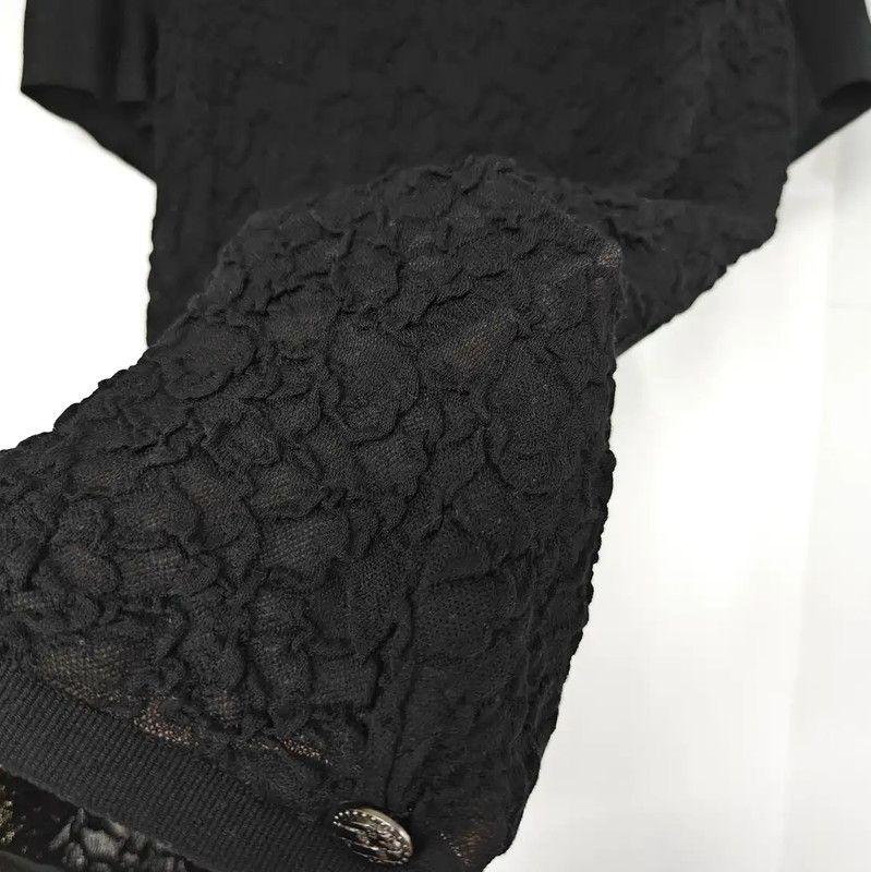 Chanel Chanel Black Wool Short Sleeve T-Shirt 0089 Size M / US 6-8 / IT 42-44 - 7 Thumbnail