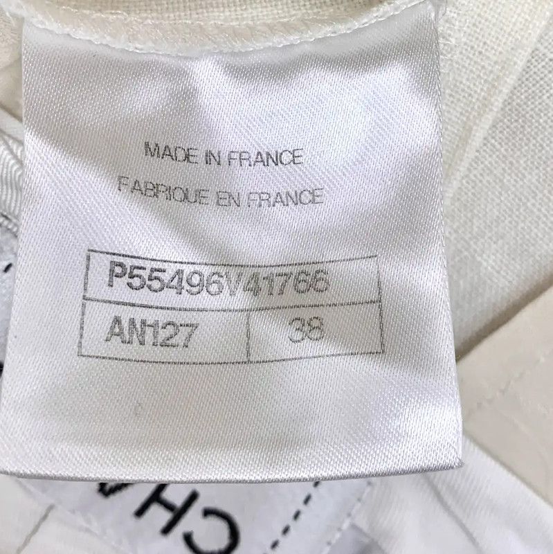 Chanel Chanel Beige Linen Women's Shorts 0089 Size 23" - 6 Thumbnail