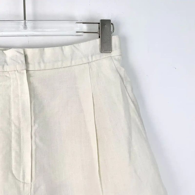 Chanel Chanel Beige Linen Women's Shorts 0089 Size 23" - 3 Thumbnail