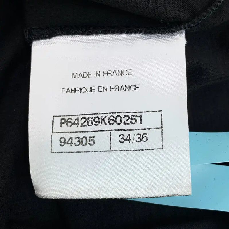 Chanel Chanel Classic Black Cotton Women's T-Shirt 0089 Size ONE SIZE - 7 Thumbnail