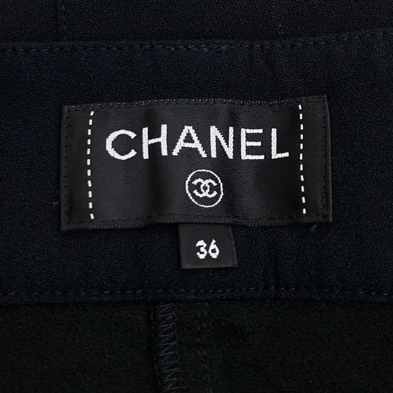 Chanel Chanel Black Casual Pants for Women 0089 Size 22" - 6 Thumbnail