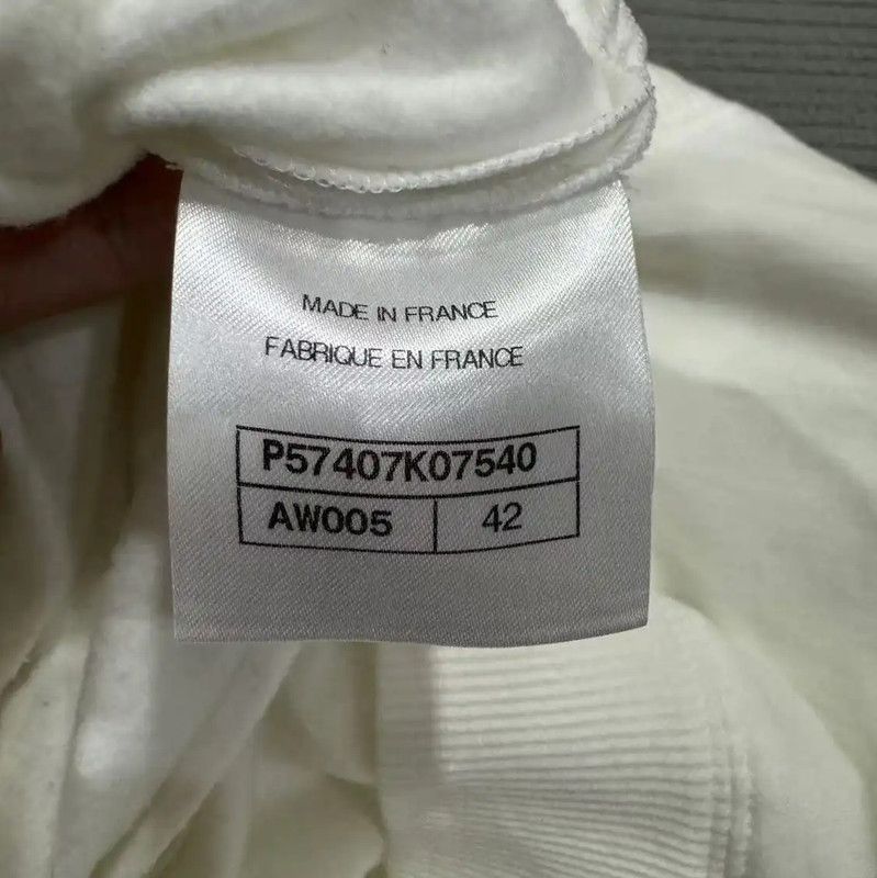 Chanel Chanel White Cotton Sweatshirt for Women 0089 Size L / US 10 / IT 46 - 6 Thumbnail
