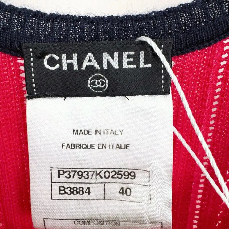 Chanel Chanel Red Summer Short Sleeve T-Shirt 0089 Size M / US 6-8 / IT 42-44 - 3 Thumbnail