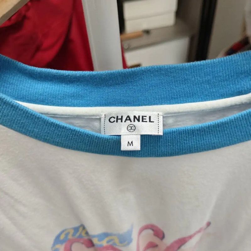 Chanel Chanel White Cotton Long Sleeve T-Shirt 0089 Size M / US 6-8 / IT 42-44 - 3 Thumbnail