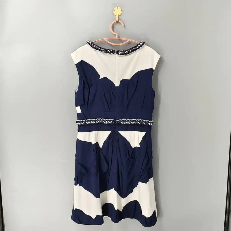 Chanel Chanel Women's Blue Dress with Unique Design 0089 Size L / US 10 / IT 46 - 2 Thumbnail