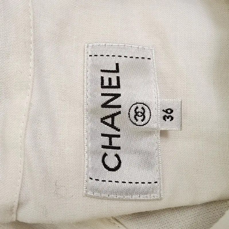 Chanel Chanel White Summer Bow Short Sleeve Blouse 0089 Size S / US 4 / IT 40 - 3 Thumbnail