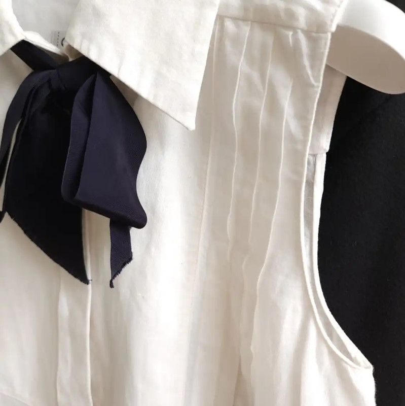 Chanel Chanel White Summer Bow Short Sleeve Blouse 0089 Size S / US 4 / IT 40 - 4 Thumbnail