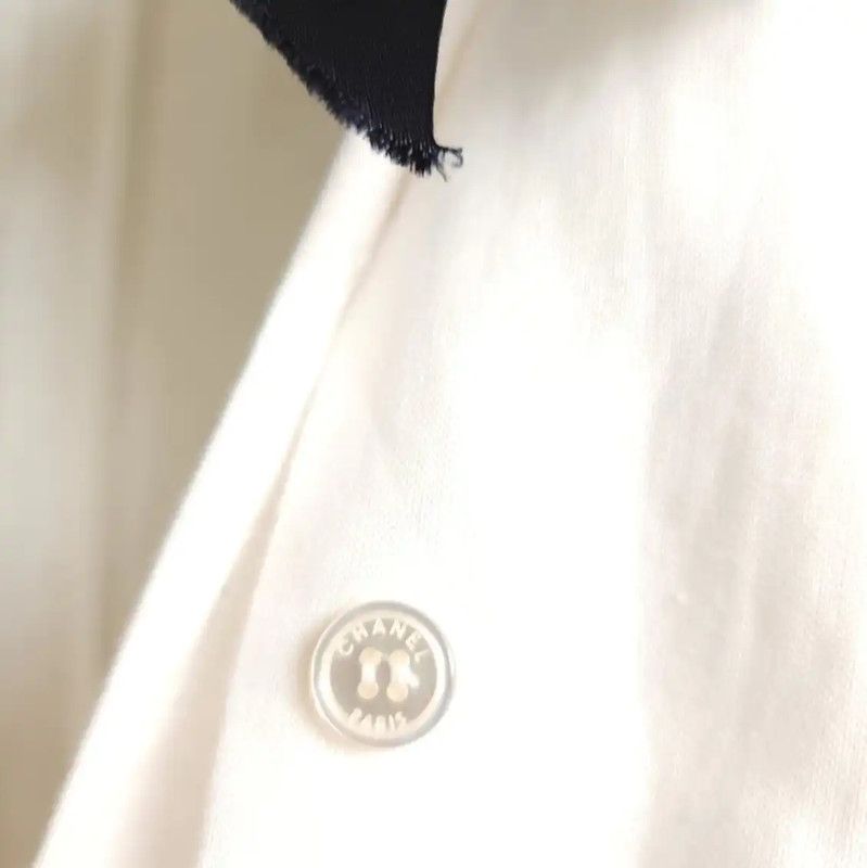 Chanel Chanel White Summer Bow Short Sleeve Blouse 0089 Size S / US 4 / IT 40 - 5 Thumbnail