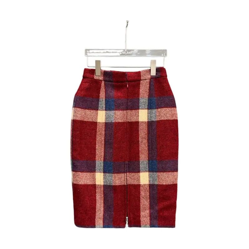 Chanel Chanel Colorblock Wool Skirt for Women 0089 Size 22" - 2 Thumbnail