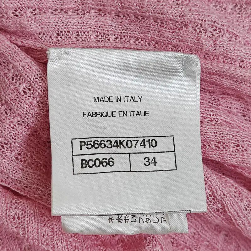 Chanel Chanel Pink Logo Short Sleeve Sweater 0089 Size XS / US 0-2 / IT 36-38 - 5 Thumbnail