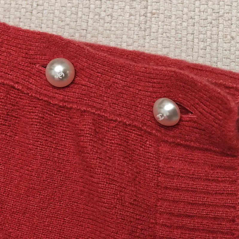 Chanel Chanel Short Sleeve Cashmere Sweater in Watermelon 0089 Size S / US 4 / IT 40 - 4 Thumbnail