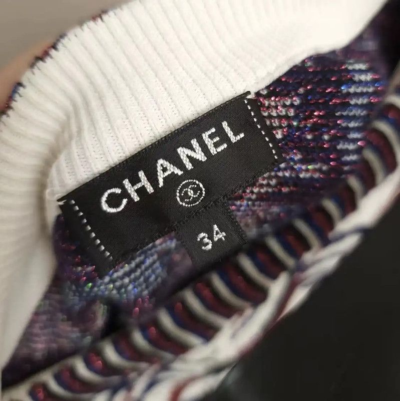 Chanel Chanel Multi-Color Wool Mini Skirt 0089 Size 22" - 6 Thumbnail