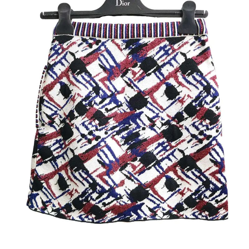 Chanel Chanel Multi-Color Wool Mini Skirt 0089 Size 22" - 2 Thumbnail