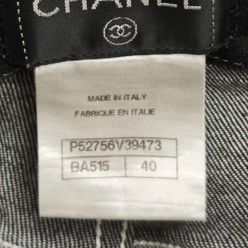 Chanel Chanel Black Gray Cotton Women's Jeans 0089 Size 28" / US 6 / IT 42 - 5 Thumbnail