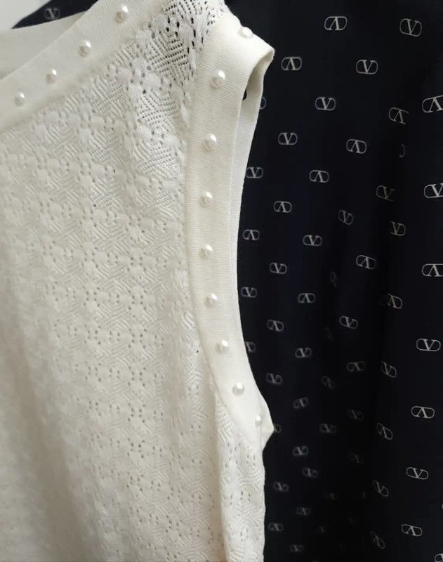 Chanel Chanel White Cotton Short Sleeve Top 0089 Size L / US 10 / IT 46 - 3 Thumbnail