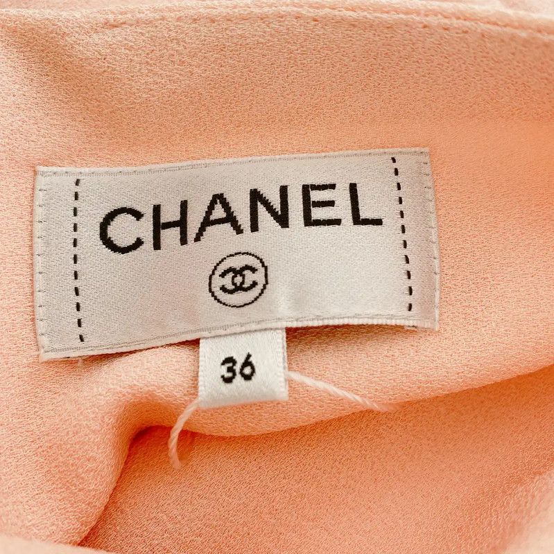 Chanel Chanel Pink Silk A-Line Skirt for Summer 0089 Size 22" - 5 Thumbnail