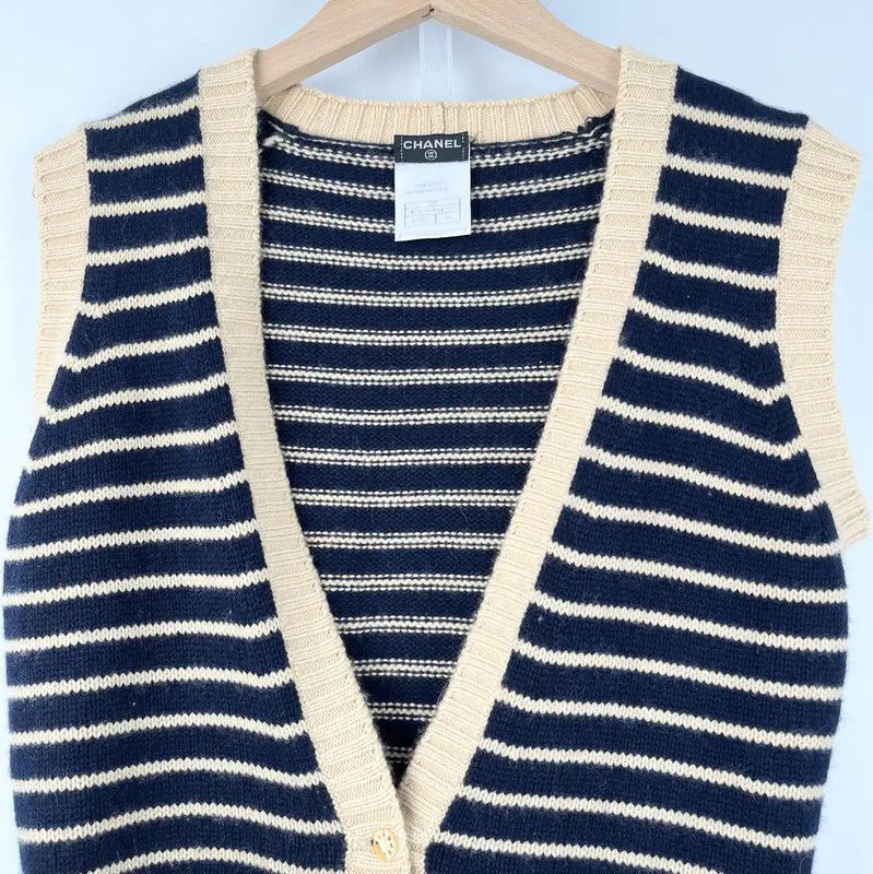 Chanel Chanel Color Block Women's Sweater 0089 Size M / US 6-8 / IT 42-44 - 3 Thumbnail