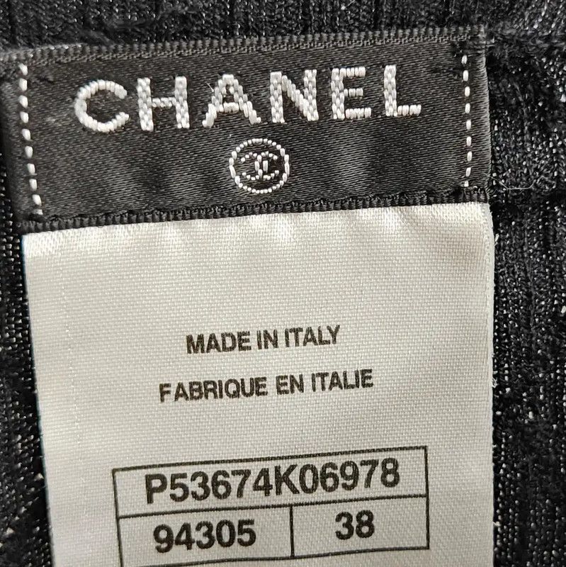 Chanel Chanel Black Cotton Long Sleeve Pullover Sweater 0089 Size S / US 4 / IT 40 - 4 Thumbnail