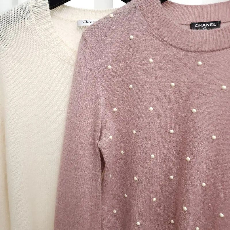 Chanel Chanel Pink Cashmere Sweater for Women 0089 Size XS / US 0-2 / IT 36-38 - 7 Thumbnail