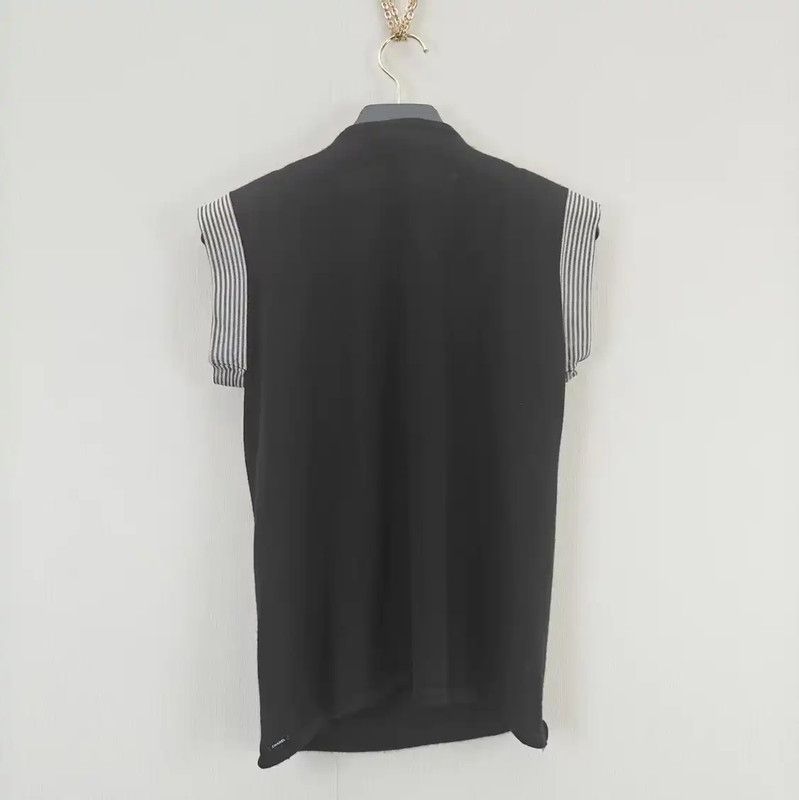 Chanel Chanel Black and Gray Silk Blend Sweater 0089 Size M / US 6-8 / IT 42-44 - 2 Thumbnail