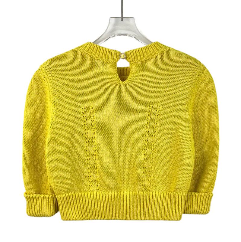 Chanel Chanel Yellow Cotton Knit Sweater for Women 0089 Size S / US 4 / IT 40 - 2 Thumbnail