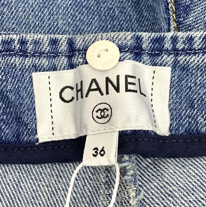 Chanel Chanel Blue Denim Jeans for Women 0089 Size 23" - 5 Thumbnail