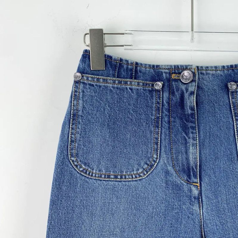 Chanel Chanel Blue Denim Jeans for Women 0089 Size 23" - 3 Thumbnail
