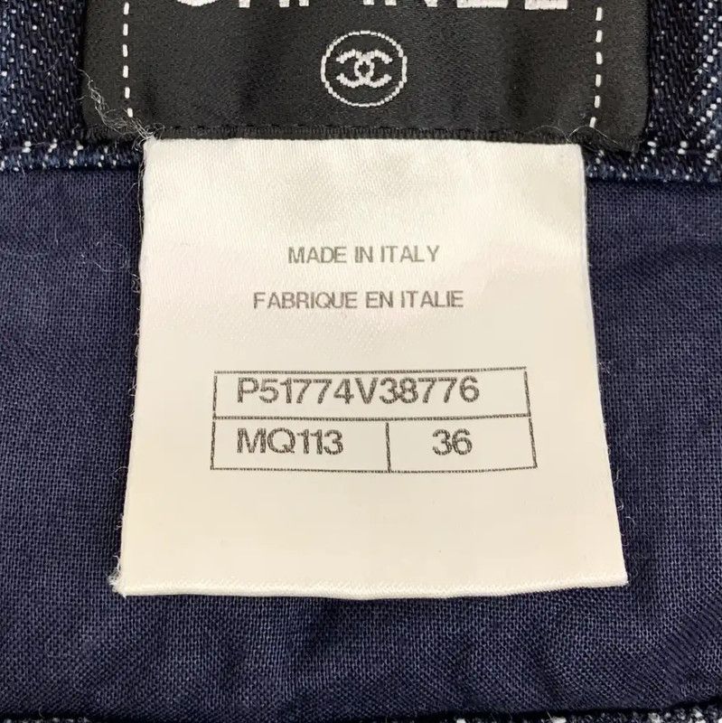 Chanel Chanel Deep Blue Cotton Ladies Shorts 0089 Size 22" - 7 Thumbnail