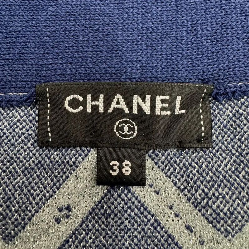 Chanel Chanel Blue Cotton Women's Skirt 0089 Size 26" / US 2 / IT 38 - 7 Thumbnail
