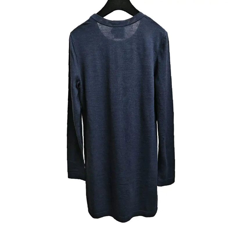 Chanel Chanel Navy Wool Long Sleeve Dress 0089 Size S / US 4 / IT 40 - 3 Thumbnail