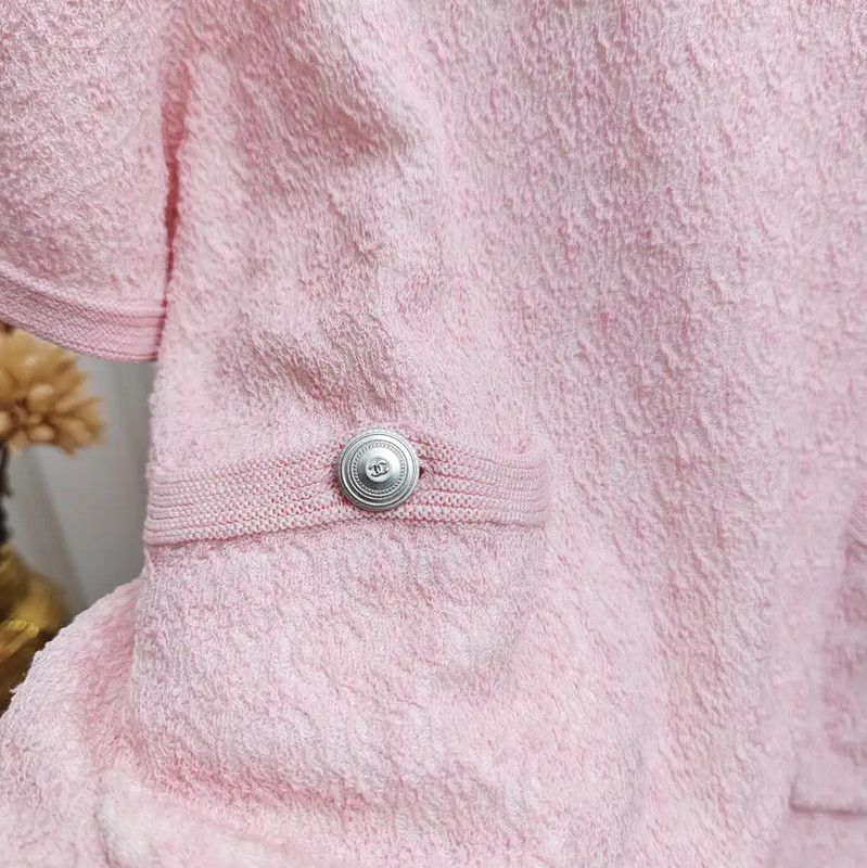 Chanel Chanel Pink Short Sleeve Knit Top 0089 Size M / US 6-8 / IT 42-44 - 2 Thumbnail